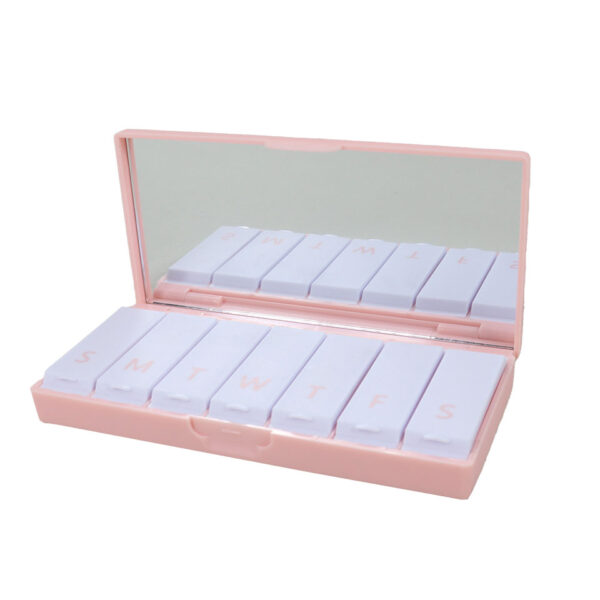 Blush polished pill case