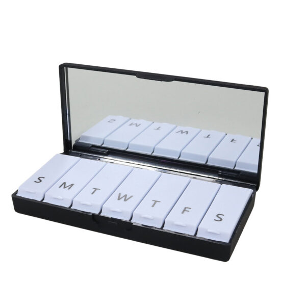 Black polished pill case