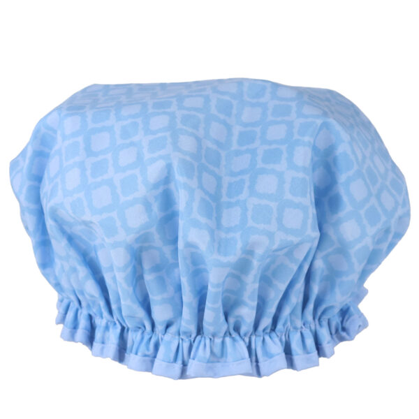 Retro geo shower cap