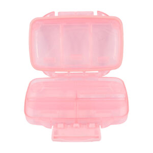 Pink compartment pill case - Image 2