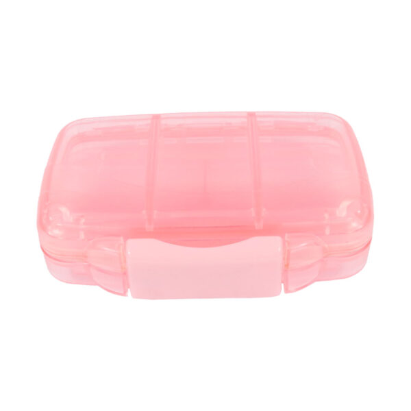 Pink compartment pill case