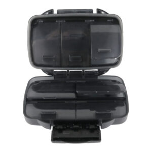 Black compartment pill case - Image 2