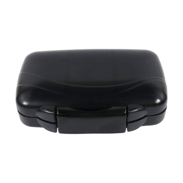 Black compartment pill case