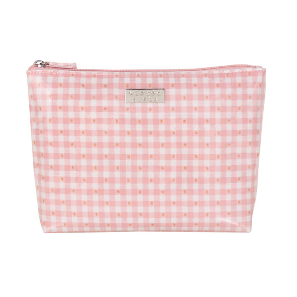 Pink Gingham Dot medium soft aline