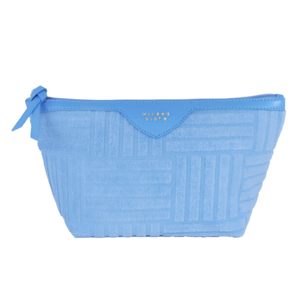 Sky blue terry tile small pouch