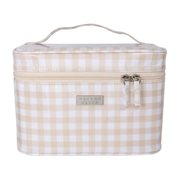 Classic gingham small beauty case