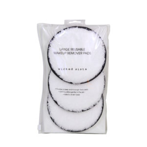 White large reusable makeup remover pads trio - Image 2
