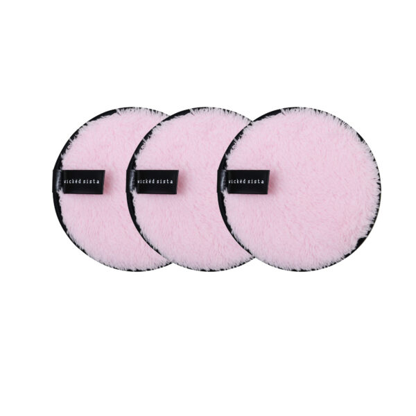 Pink large reusable makeup remover pads trio