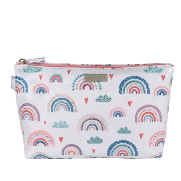 Rainbow skies luxe large cosmetic bag