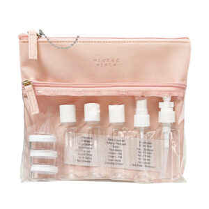 Blush premium bag with travel bottles