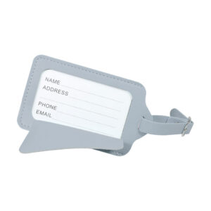 Slate blue luggage tag