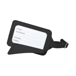Black luggage tag