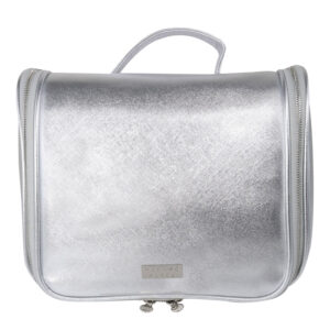 Premium silver travel bag with hook