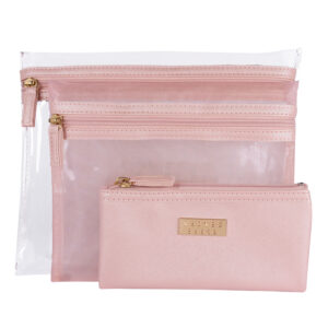 Jenna trio metallic pink purse