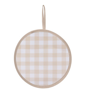 Classic gingham foldable fan