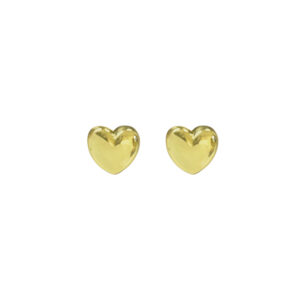 Gold sweetheart stud