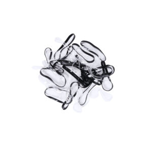 Black & clear polly snagless elastics set