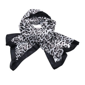 Safari black silk scarf