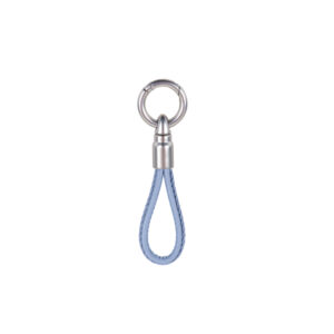 Blue weave loop keyring