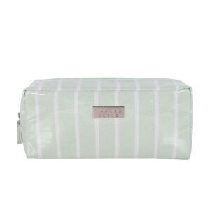 Pistachio stripe rectangular cosmetic bag