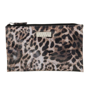 Classic leopard large flat purse