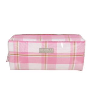 Modern check rectangular cosmetic bag