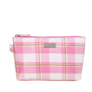 Modern check luxe medium cosmetic bag
