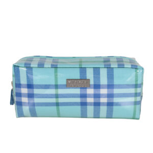 Urban check rectangular cosmetic bag