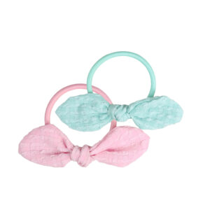 Pink & mint Gigi bows on elastic