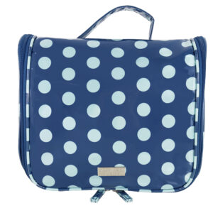Playful polka travel bag with hook