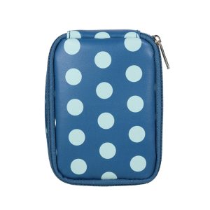 Playful polka travel pill case