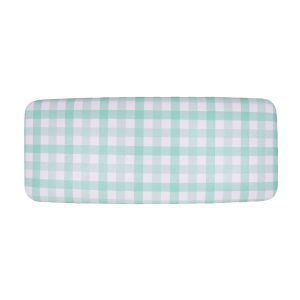 Mint gingham eyewear case