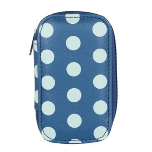 Playful polka zipper manicure set
