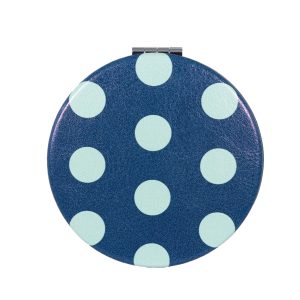 Playful polka compact mirror