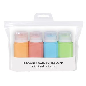 Silicone travel bottle quad