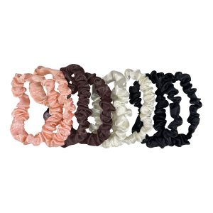 Everyday slim satin scrunchie set