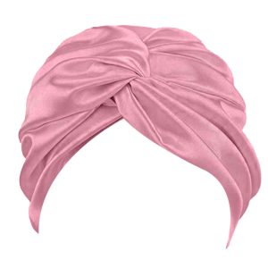 Pink deluxe satin sleep turban