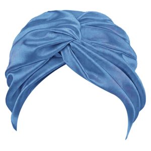 Periwinkle blue deluxe satin sleep turban
