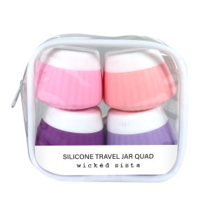 Silicone travel jar quad