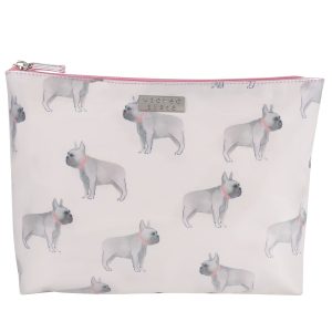 Frenchie extra large flat cosmetic bag