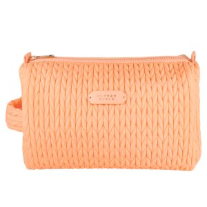 Melon sorbet weave large toiletry bag